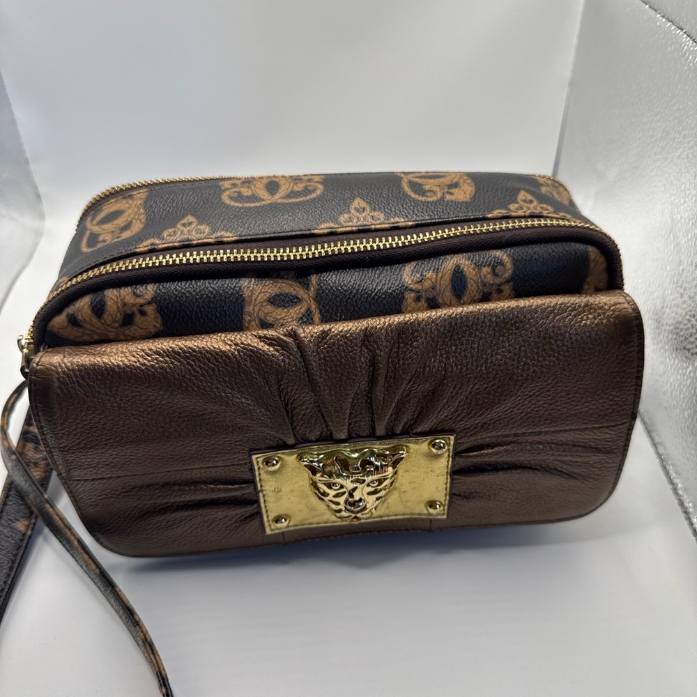 SharifSharif Rare Brown Metallic Jaguar Crossbody LIKE NEW - Picture 11 of 16
